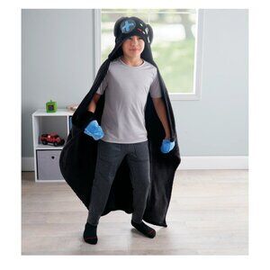 YOUR ZONE Kids Black Gamer Glow In The Dark Hooded Throw